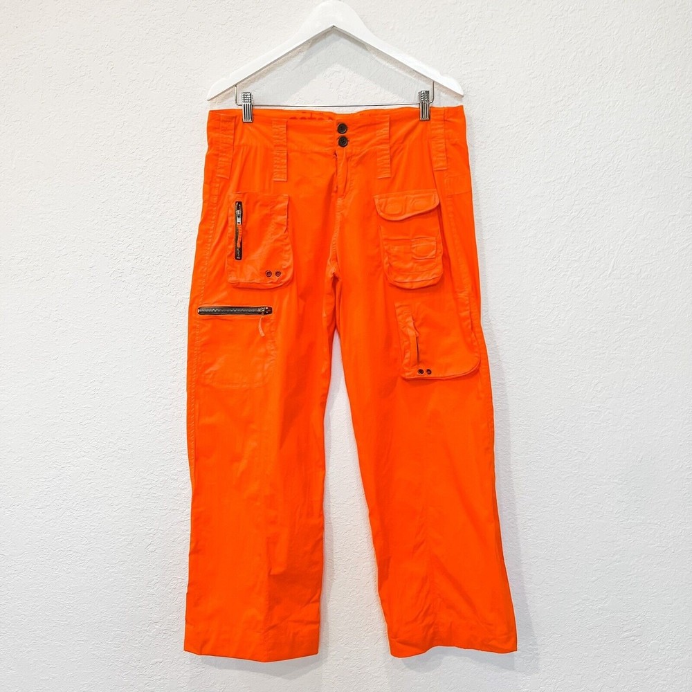 Pete & Greta by Johnny Was Cargo Capri Pant size 10 in Orange